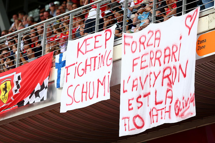 Kibice często wspierali walkę Schumachera o powrót do zdrowia
