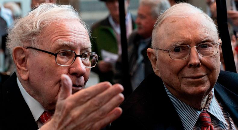Charlie Munger (right) and Warren Buffett.Johannes Eisele/Getty Images