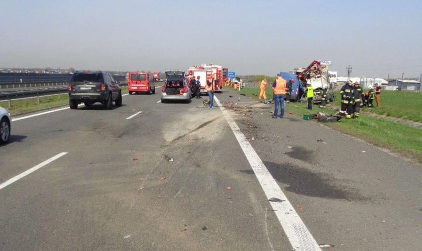 Wypadek na autostradzie