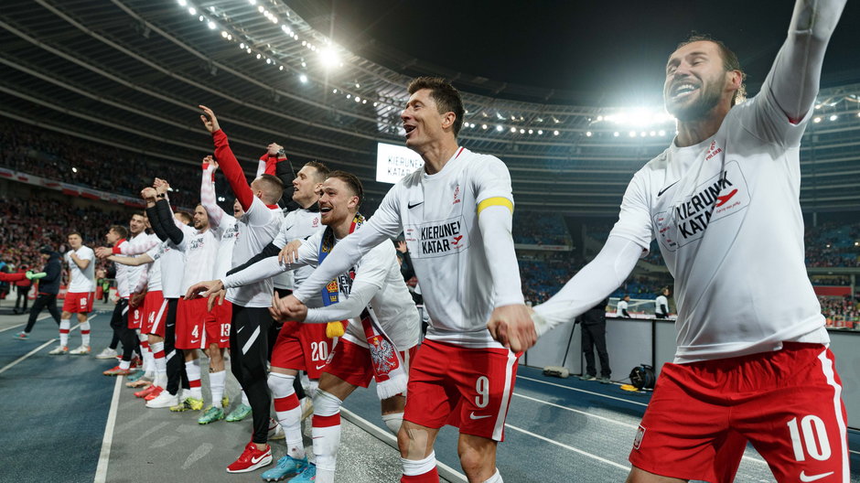 Reprezentacja Polski podczas fety z okazji awansu na mundial