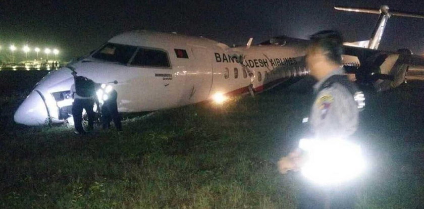 Samolot wypadł z pasa startowego. Są ranni
