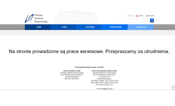 Atak hakerów na stronę KNF