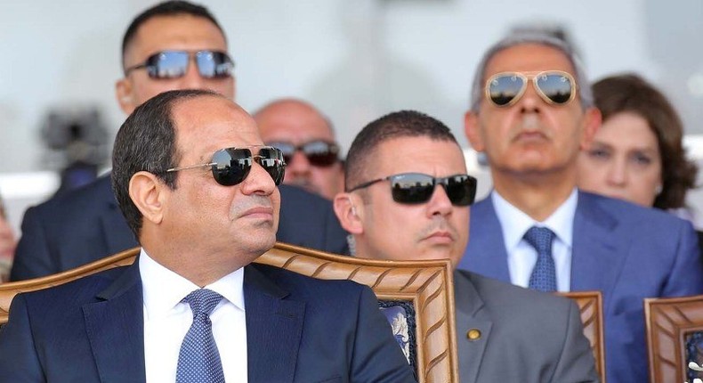 Egyptian President Abdel Fattah al-Sisi (L) attends during the first anniversary of launching the New Suez Canal and the 60th anniversary of nationalizing the Suez Canal in Ismailia, Egypt August 6, 2016 in this handout picture courtesy of the Egyptian Presidency.