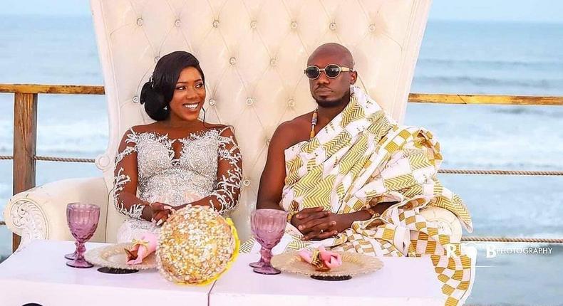 Newly married Victoria Lebene and Eugene Osafo-Nkansah