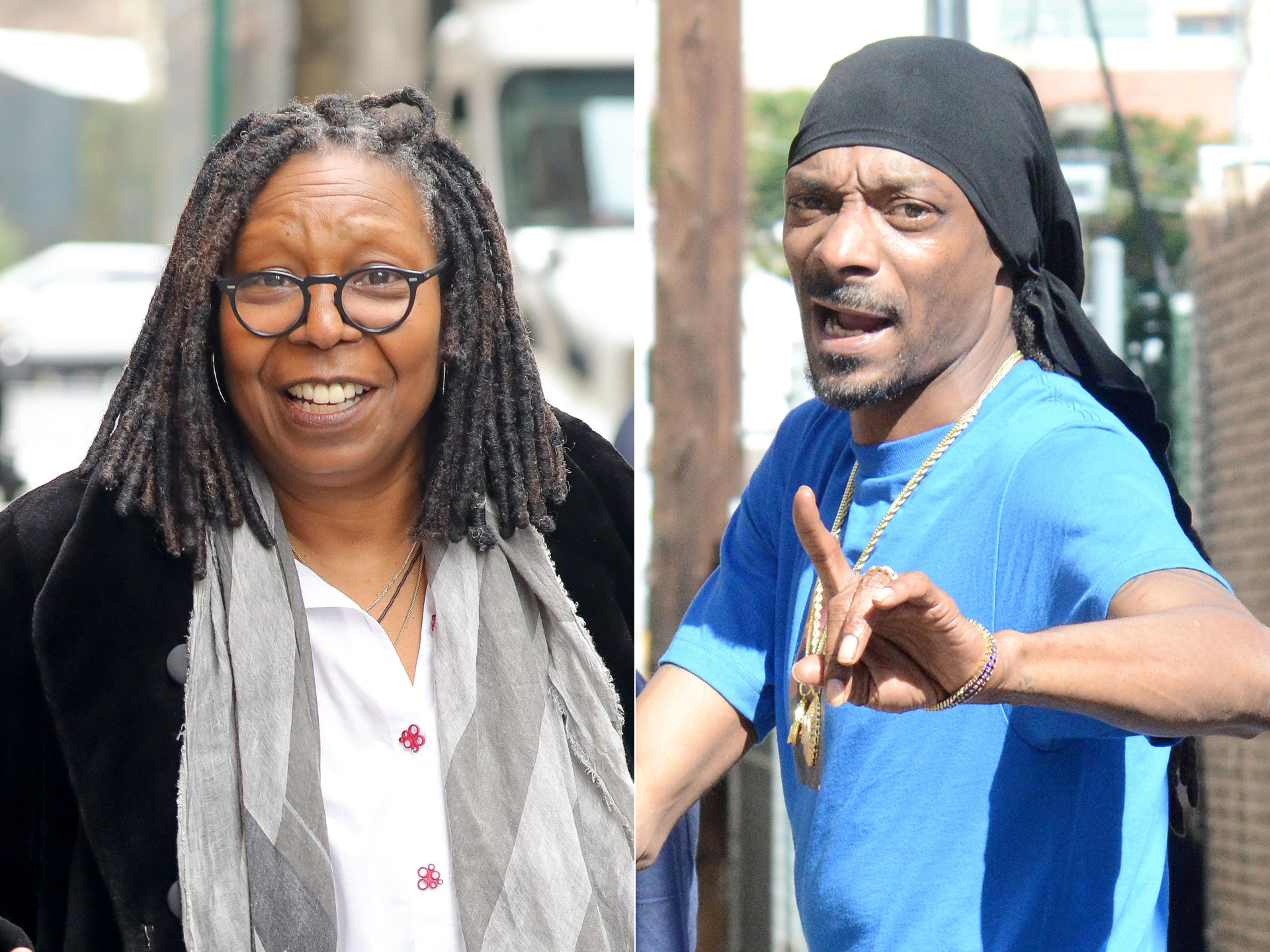 Whoopi Goldberd a Snoop Dogg