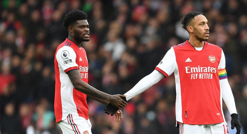 Pierre-Emerick Aubameyang and Thomas Partey