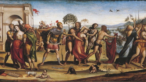 Il Sodoma (Giovanni Antonio Bazzi, ok. 1477-1549), Gwałt na Sabinkach