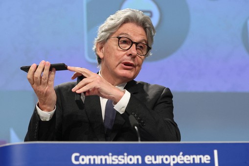 Europejski Komisarz ds. Rynku Wewnętrznego i Usług Thierry Breton 