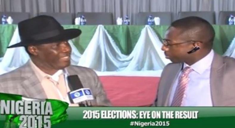 Orubebe speakes with a Channels TV reporter