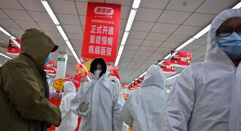 Wuhan pharmacy workers