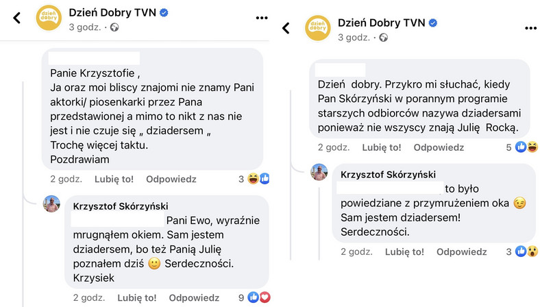 Komentarze pod postem "Dzień dobry TVN"