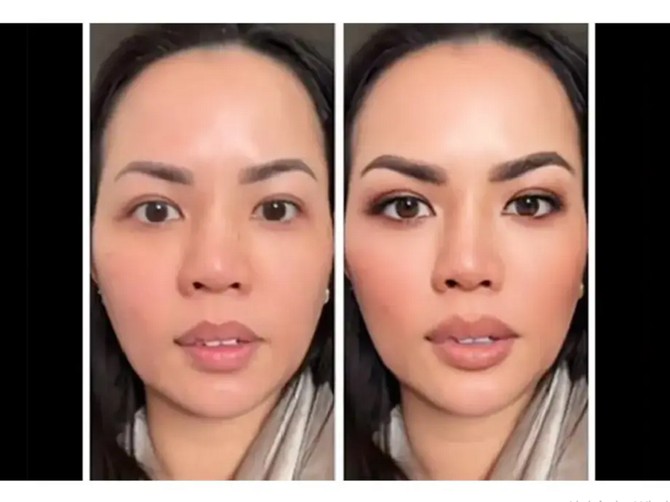 Bold glam filter hit na TikToku
