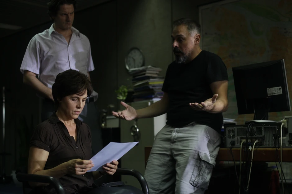 Snežana Bogdanović i Miroslav Terzić na snimanju