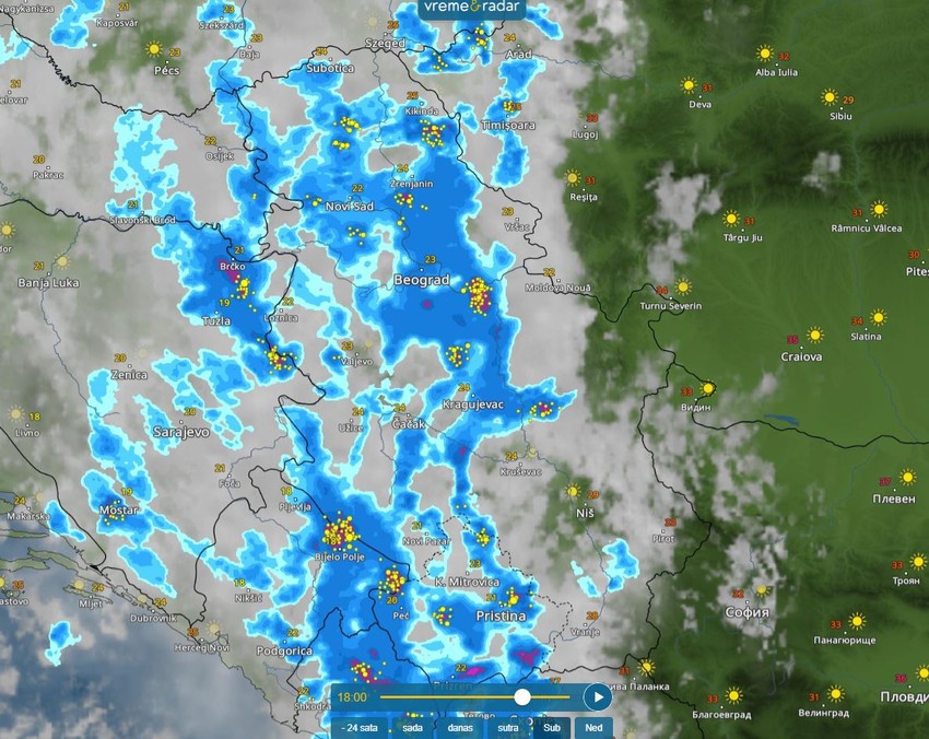 Kiša stiže u Srbiju