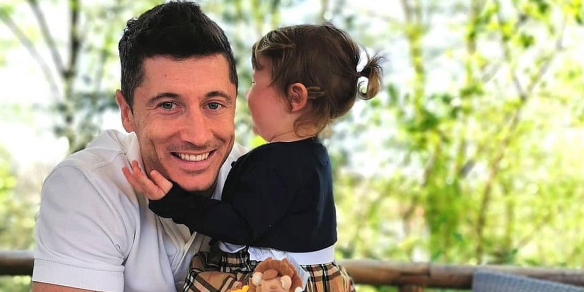 Robert Lewandowski z córką