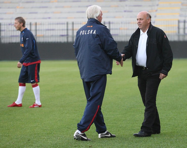 Leo Beenhakker i Grzegorz Lato (Prezes PZPN 2008-2012)