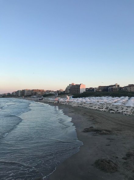 Plaża po zachodzie słońca