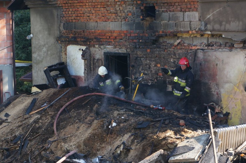 Dom po eksplozji w Wilamowicach