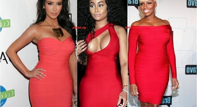 Kim Kardashian, Blac Chyna, Nene Leakes in Herve Leger bandage dresses