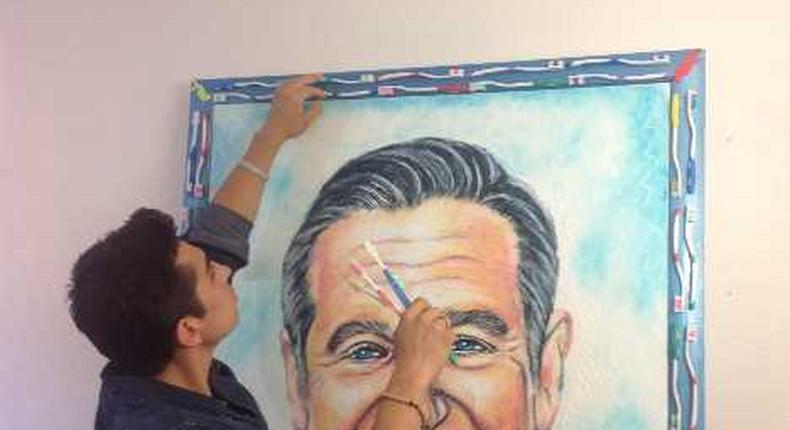 Ramos and the Robin Williams painting