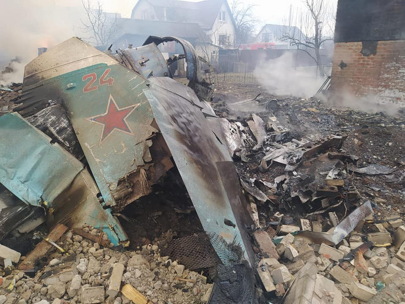 Su-34 zniszczony w Ukrainie w 2022 r.