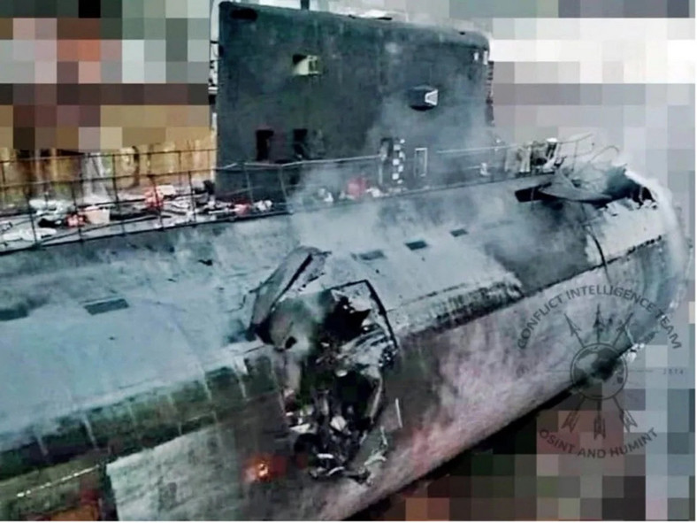 Zniszczona rosyjska łódź podwodna Rostów nad Donem