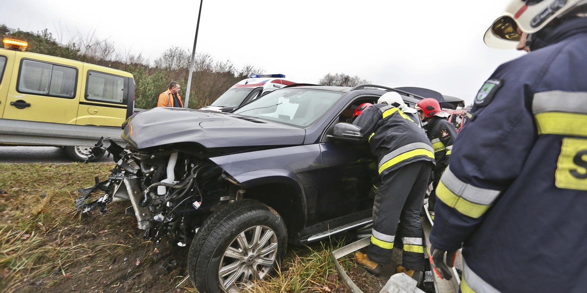 Groźny wypadek pod Zieloną Górą