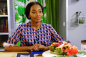 Divine Aziza Kitenge na planie serialu "Barwy szczęścia"