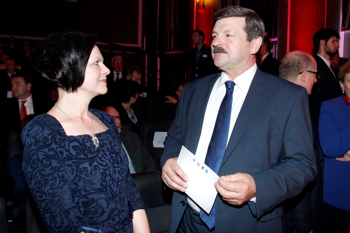 Jarosław Kalinowski na premierze filmu "Cud historii"