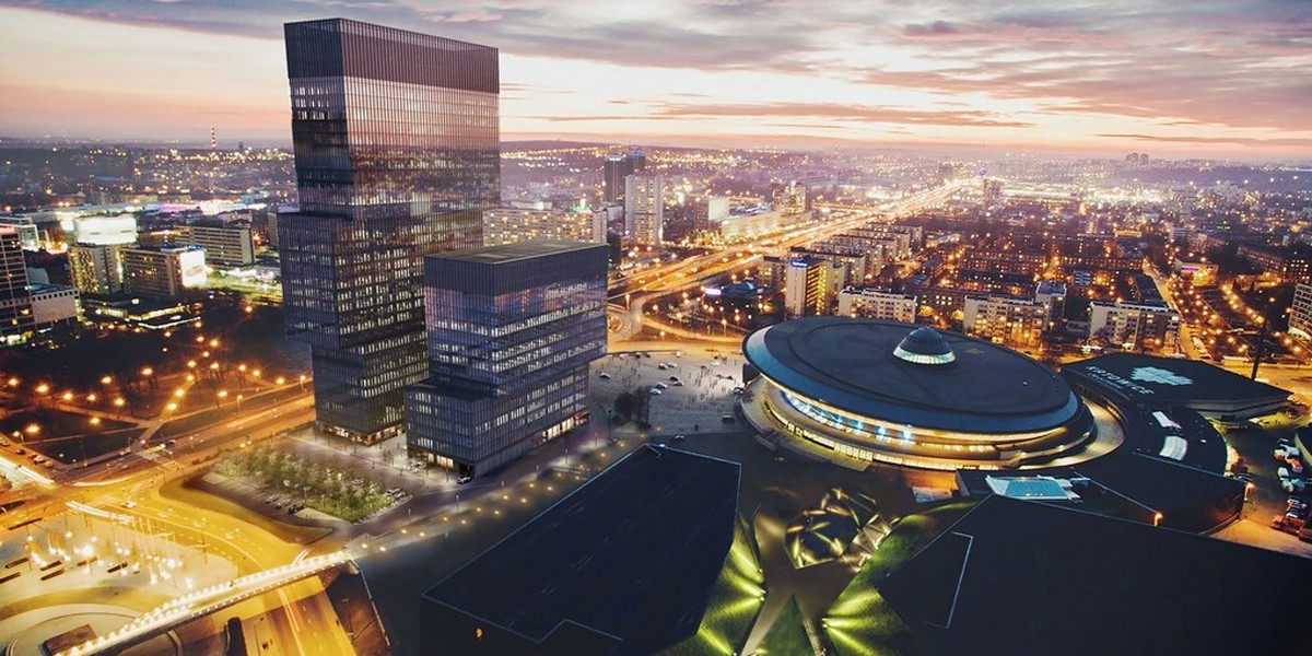 Katowice. Z planowanych wieżowców wybudowany zostanie jeden w centrum 
