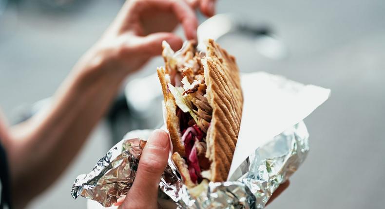 A stock image of a doner kebab.Alina Rudya/Bell Collective/Getty Images