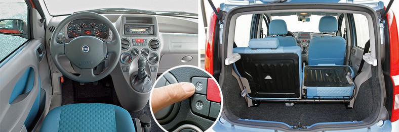 Aesthetic board, but after many years the quality of materials is not very high.  Electric assisted vehicles also have a City function.  The back seat, seen in the picture, slides.  Colored upholstery is a common addition.