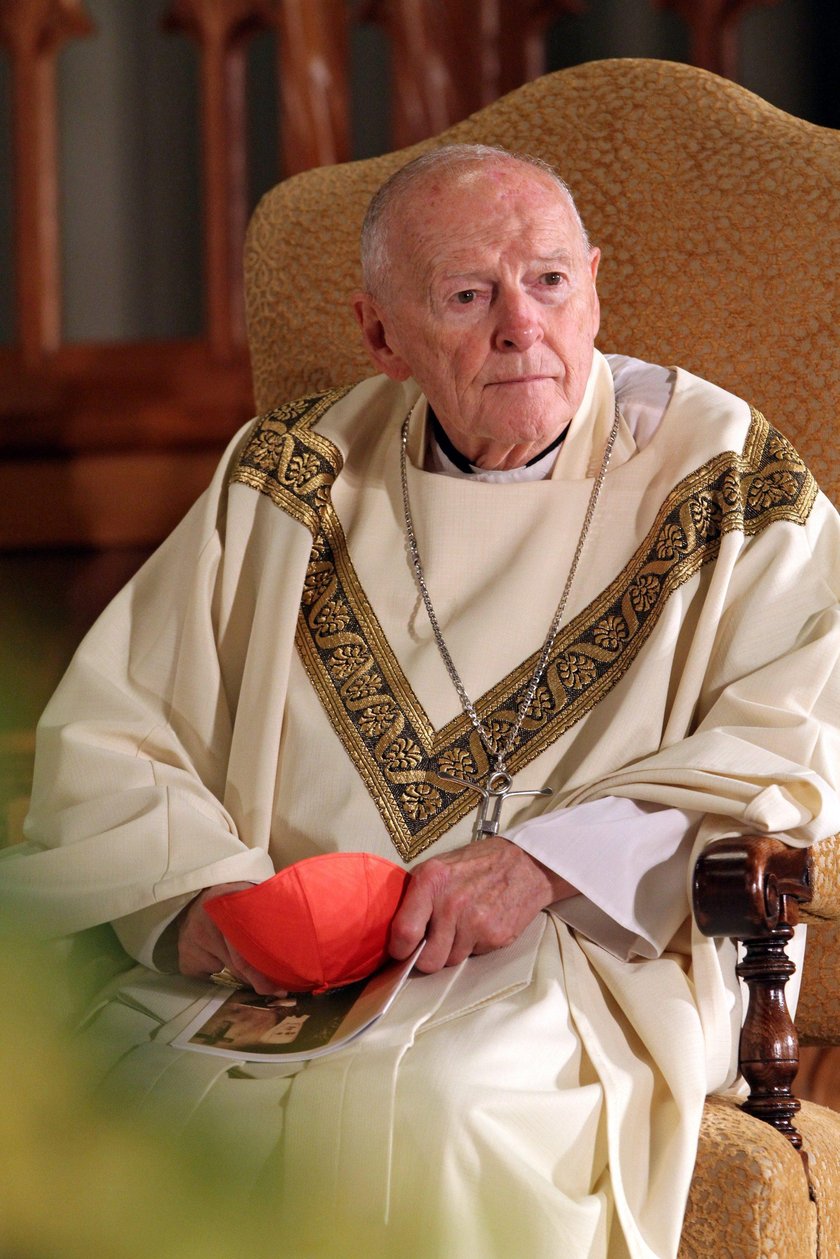 FILE PHOTO: Cardinal McCarrick stands before the Mass of Installation for Archbishop Wuerl in Washin