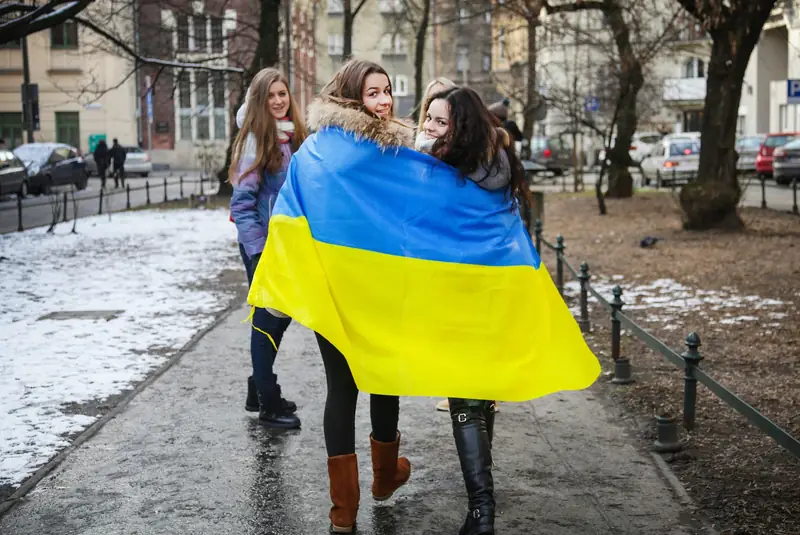 Manifestacja przeciwko manifestacji przeciwko rosyjskiej agresji na Ukrainie