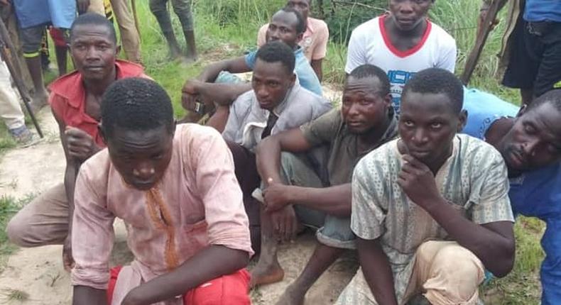 Some of the farmers rescued from bandits by troops of the Nigerian Army in Kaduna [Nigerian Army]