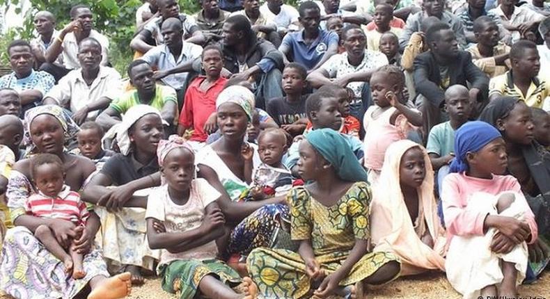 Some displaced people in an IDP camp