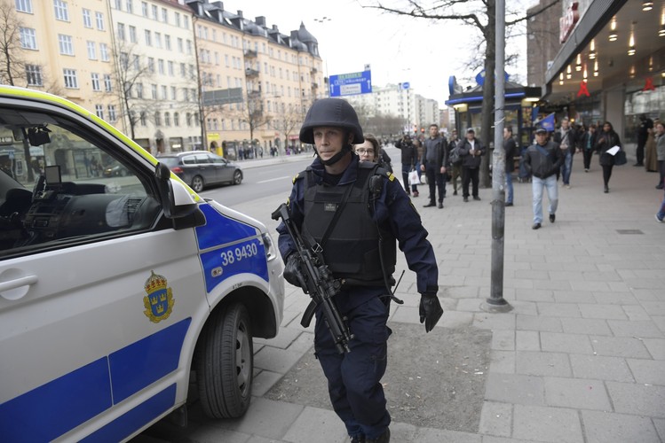 Okolice miejsca ataku w Sztokholmie