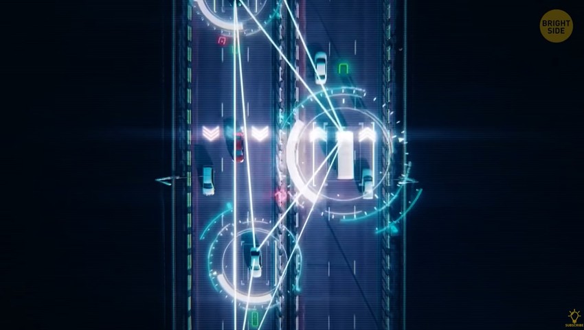 Semafor sa četiri svetla, autonomna vozila