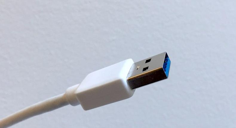 The good ol' fashioned USB cable and connector.