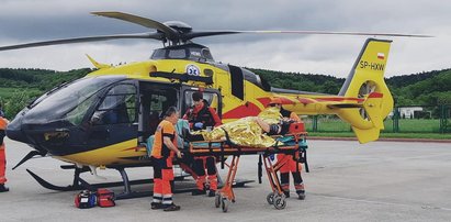 Użądliły go pszczoły. Na ratunek wezwano śmigłowiec