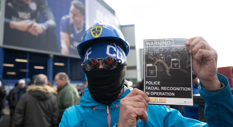 UK facial recognition protest