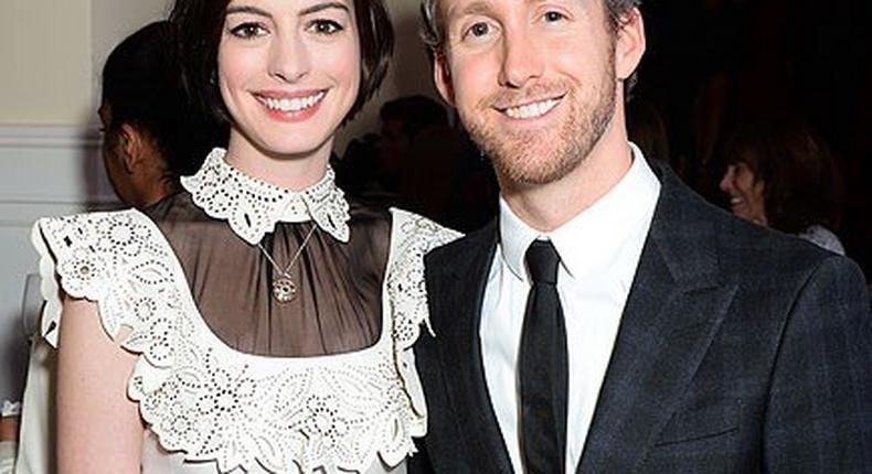 Anne Hathaway with her husband Adam Shulman