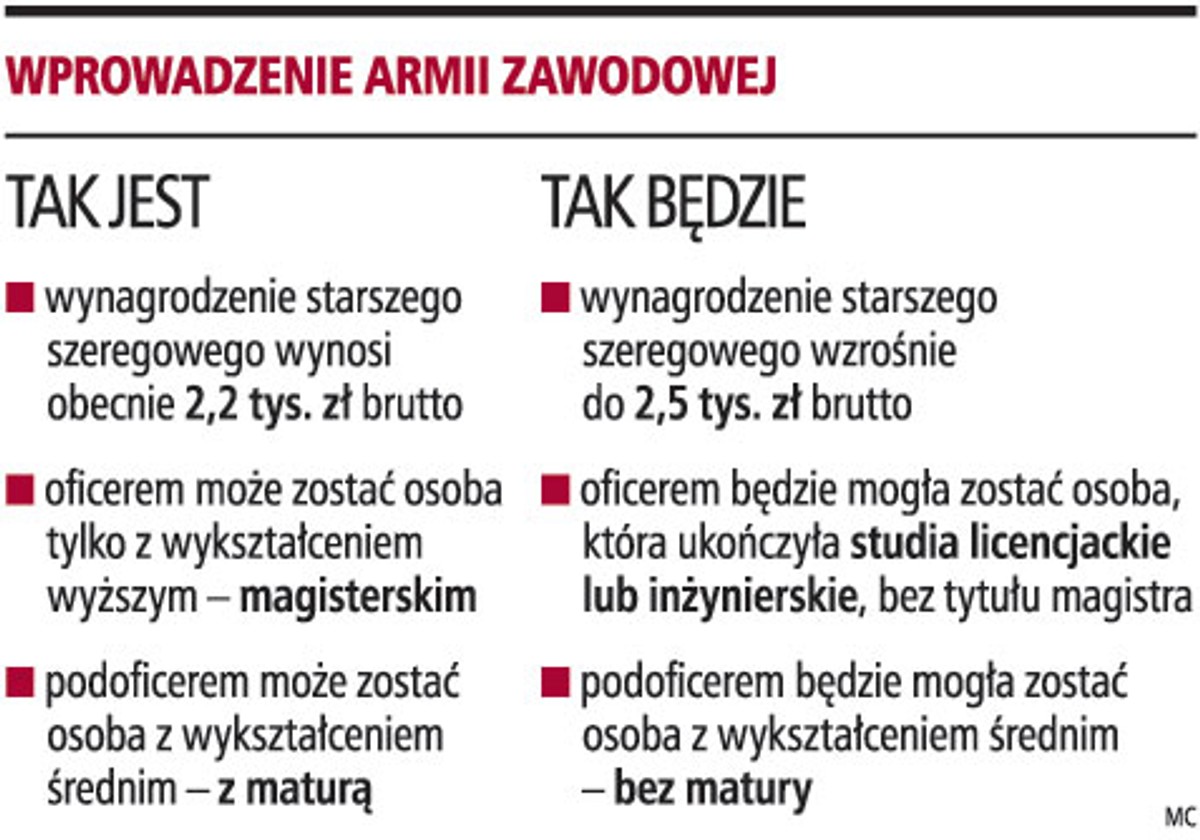 Wprowadzenie armii zawodowej