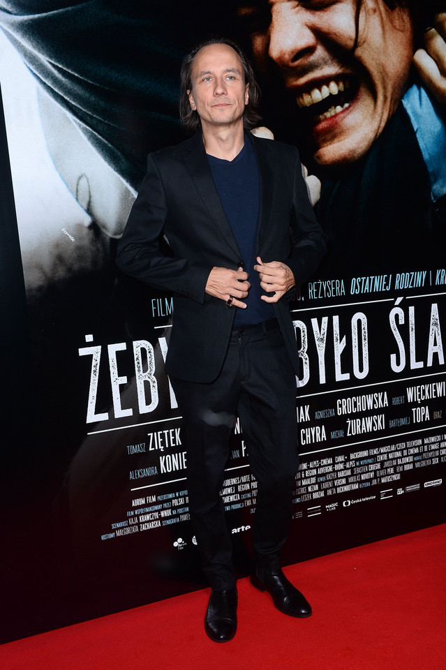 Rafał Maćkowiak na premierze filmu "Żeby nie było śladów"