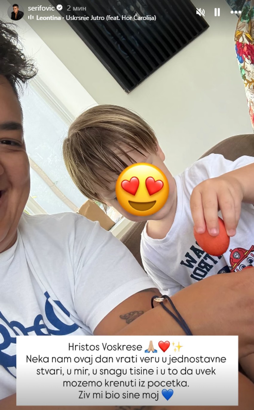 Marija Šerifović sa sinom