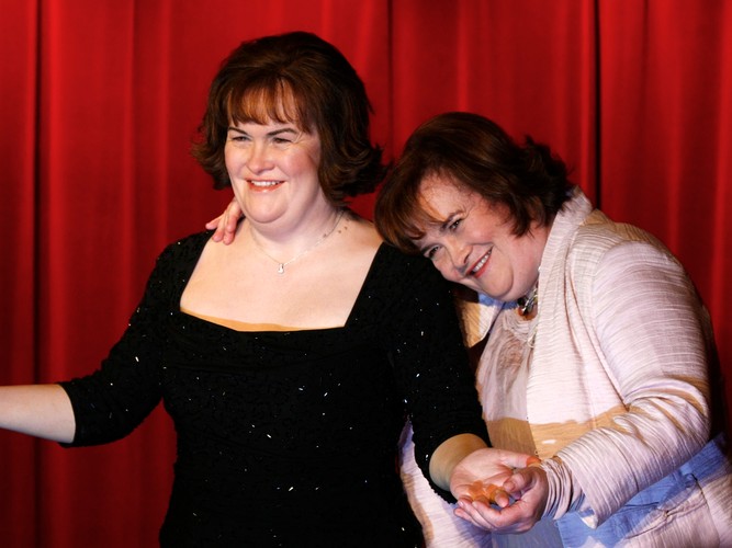 Susan Boyle i jej woskowa figura w muzeum Madame Tussauds