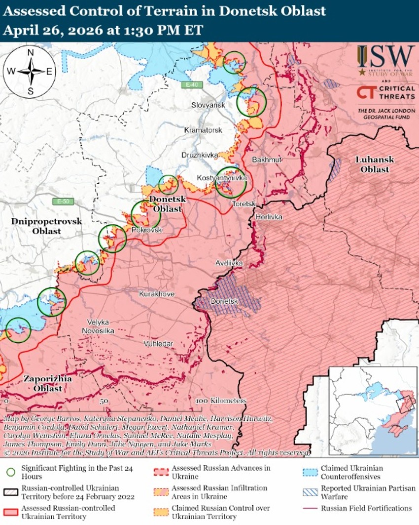 Dnjepropetrovsk, mapa ISW
