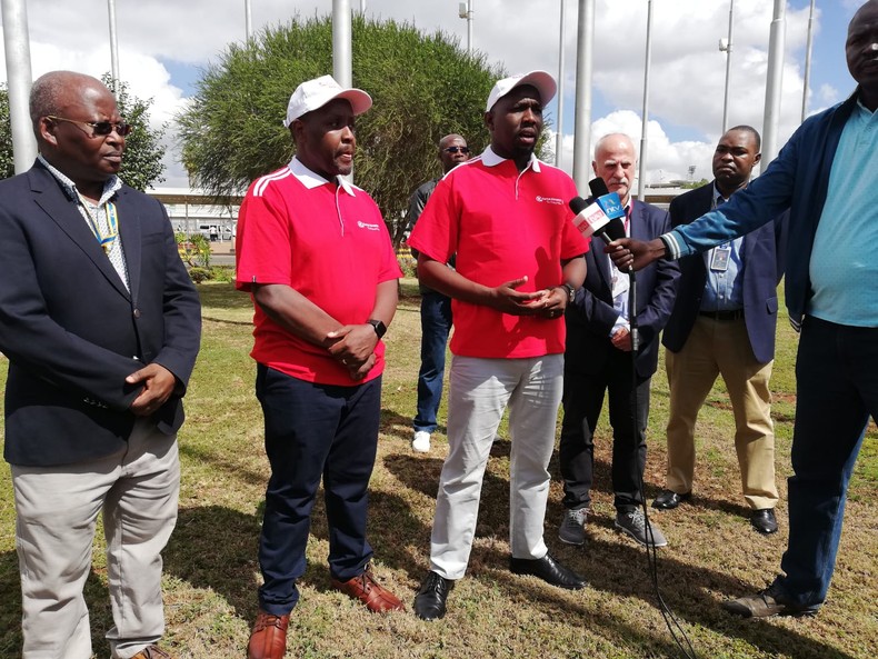 CS Kipchumba Murkomen speaks after 10,000 passengers were stranded following KQ pilots strike