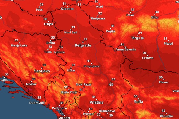 (MAPA) DANAS U SRBIJI KONAČNO HLADNIJE! Slabe paklene vrućine, ali RHMZ i dalje niže upozorenja: U ova dva dela zemlje upaljen visok stepen upozorenja zbog opasnih nepogoda