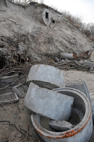 Bunkry na plaży w Kołobrzegu